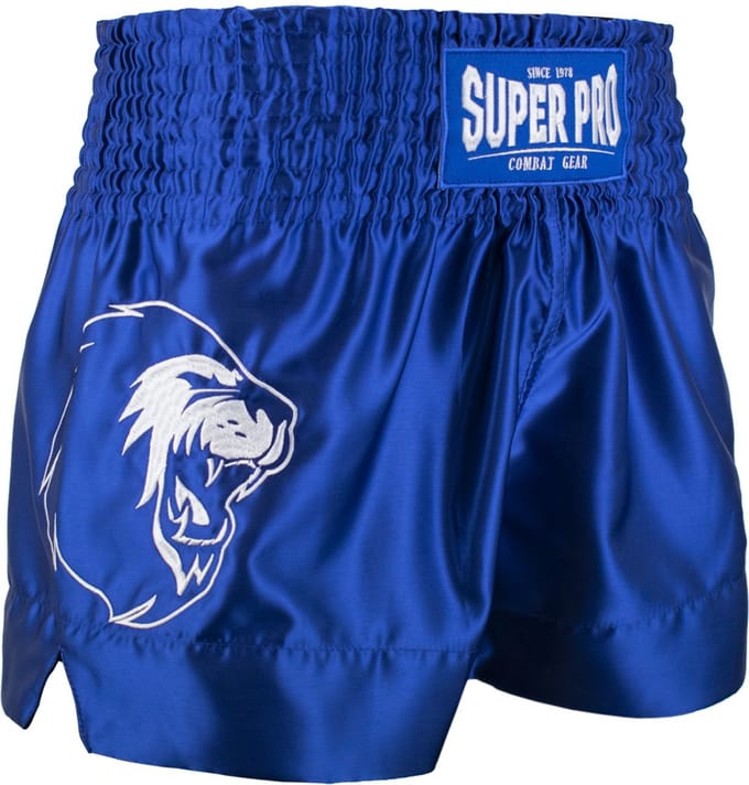 Super Pro Combat Gear Thai en Kickboksshort Hero Blauw/Wit Medium