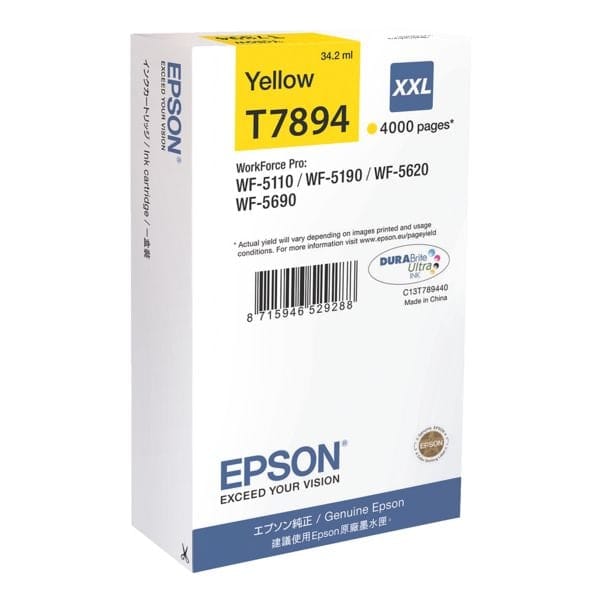 Epson T7894 inktcartridge geel extra hoge capaciteit (origineel)