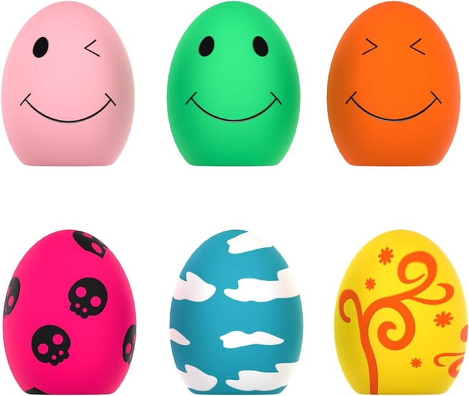 Famanu - Set van 6 rubberen stuiterballen met piepgeluid voor kleine honden
