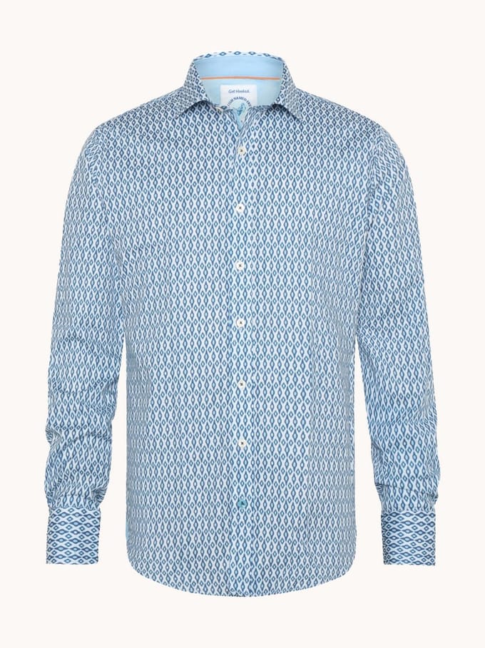 Overhemd Shirt Ikat Cobalt (31.004.607)
