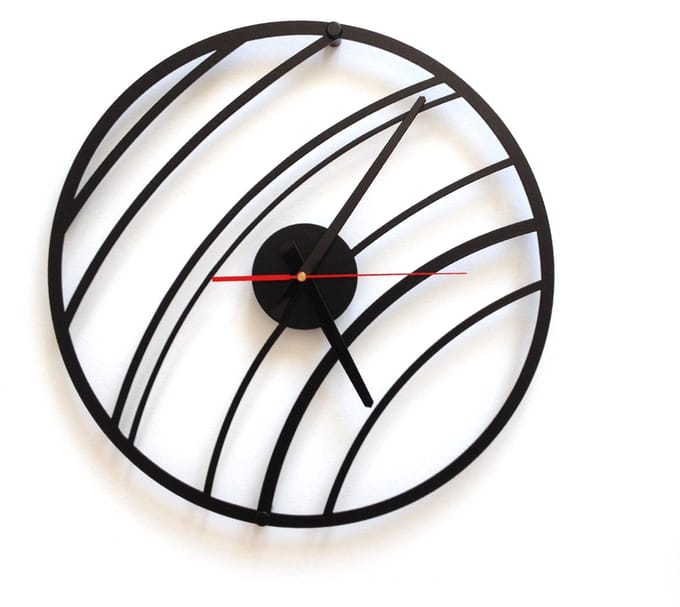 Decorizzly Colly Serie - Wandklok - Geometrisch - Zwart - 40cm