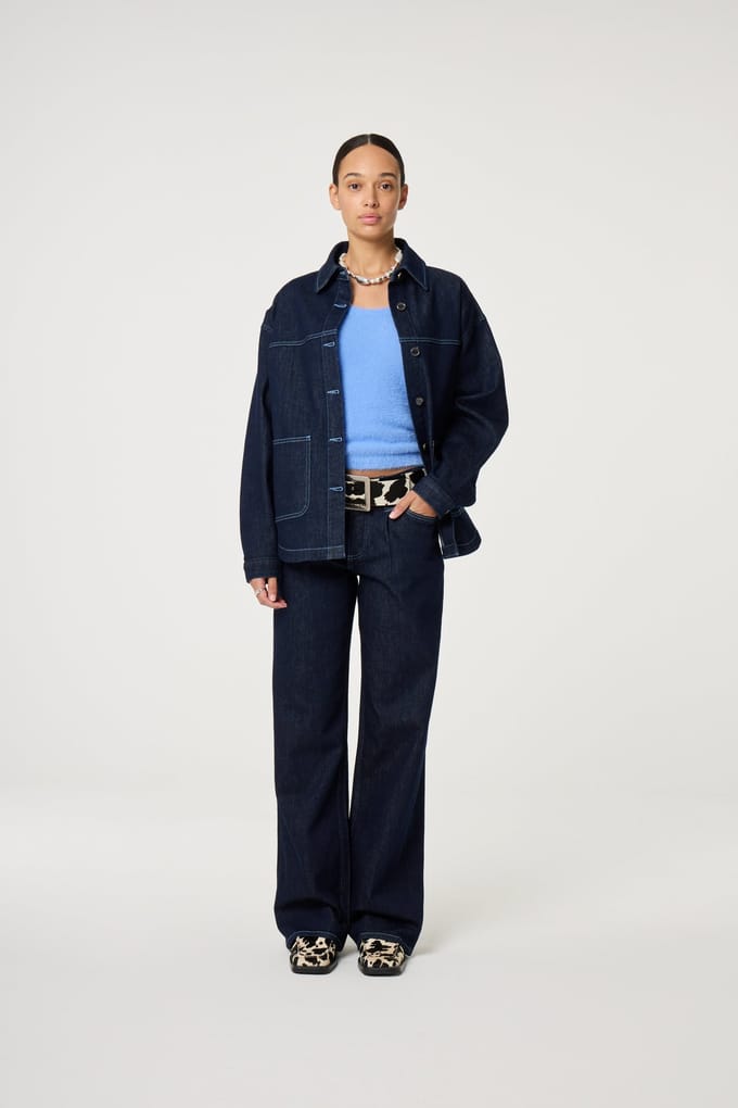 Fabienne Chapot Jamie Jacket Rinsed Maat: 38 | Spijkerjassen Outlet | Dames | Blauw