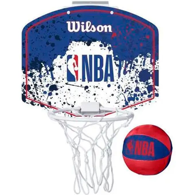 Wilson mini Basketbalring - Nba - Blauw/rood - 2-delig