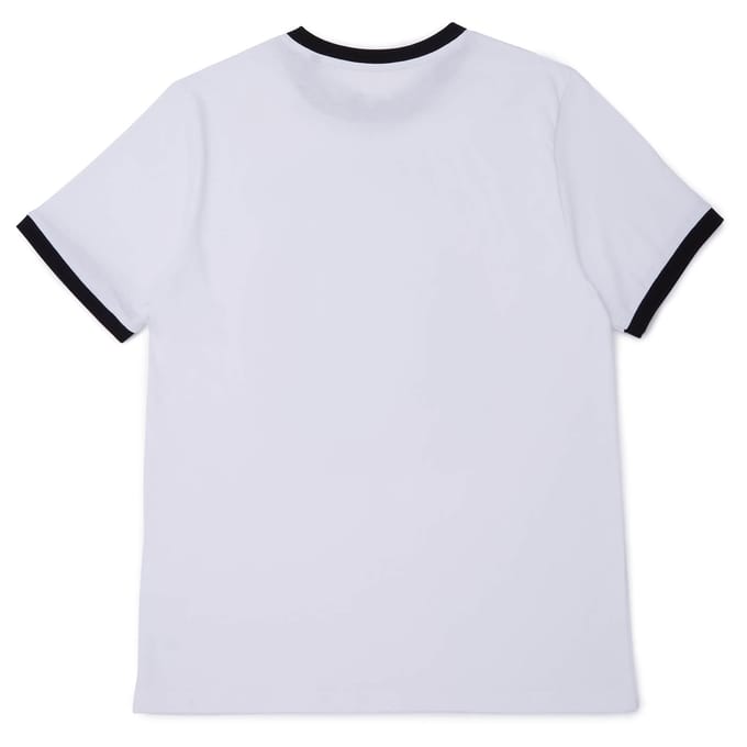 Stranger Things Badge Ringer T-Shirt - Wit/Zwart - XXL