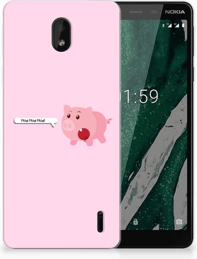 Nokia 1 Plus Telefoonhoesje met Naam Pig Mud