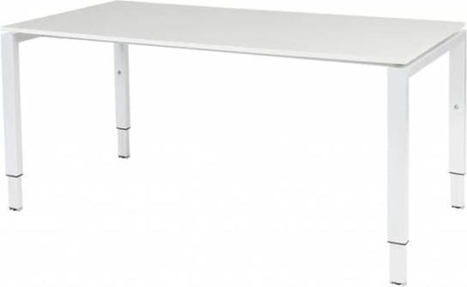 Verstelbaar Bureau - Domino 160x80 wit - wit frame