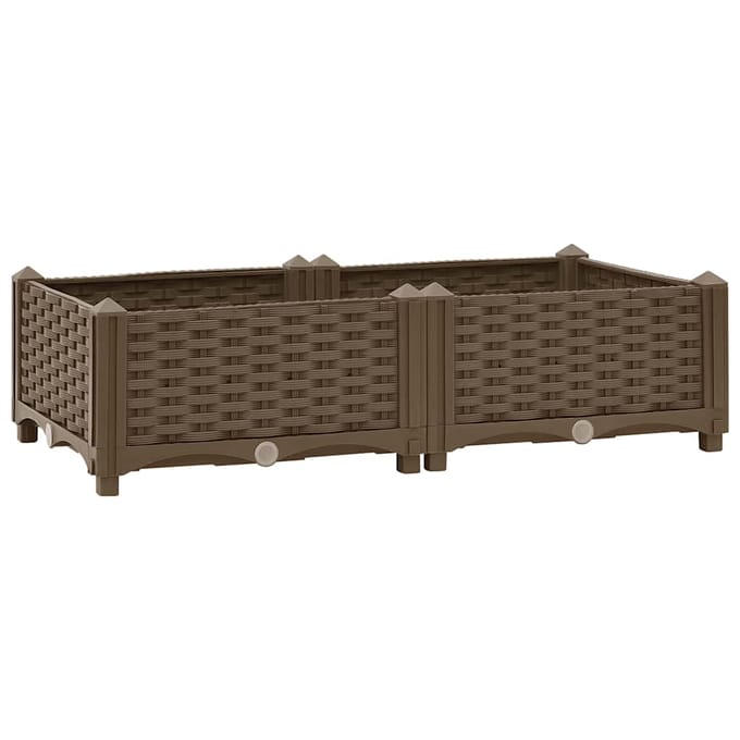 vidaXL - Plantenbak - verhoogd - 80x40x23 - cm - polypropyleen