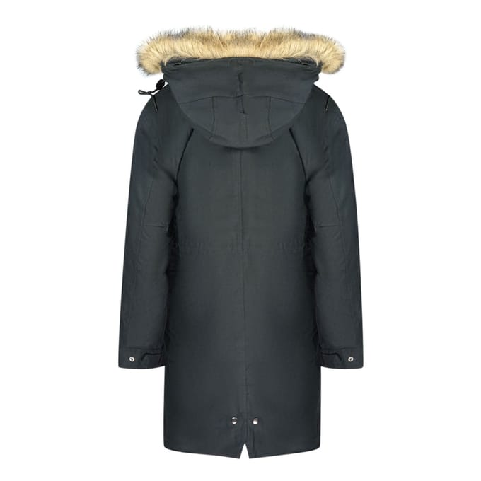 Fred Perry Zwarte Parka Met Capuchon