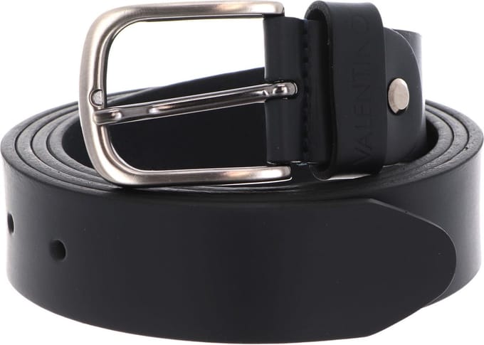 VALENTINO Leren Riem Bairone Leather Belt W115 Blu Donkerblauw