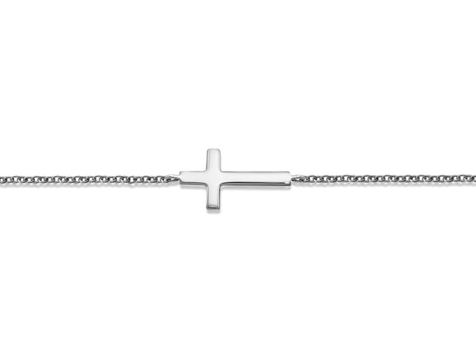 Armband met Kruisje Zilver XB011S 16-19cm