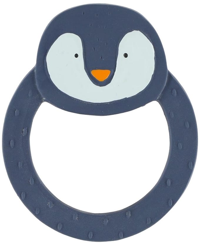 Natuurlijk rubber ronde bijtring - Mr. Penguin