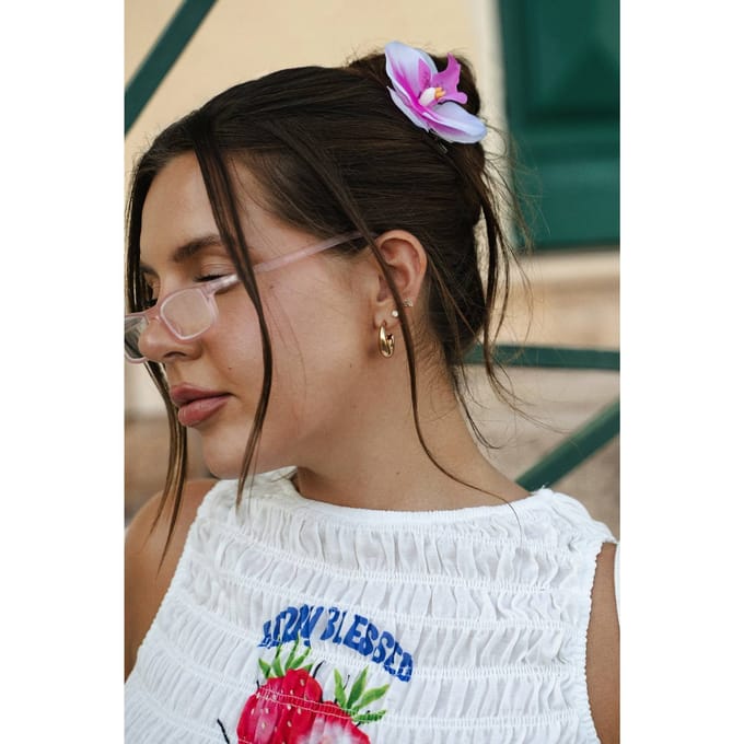 boohoo Dames Orchidee Bloem Enkele Haarclip | Pink