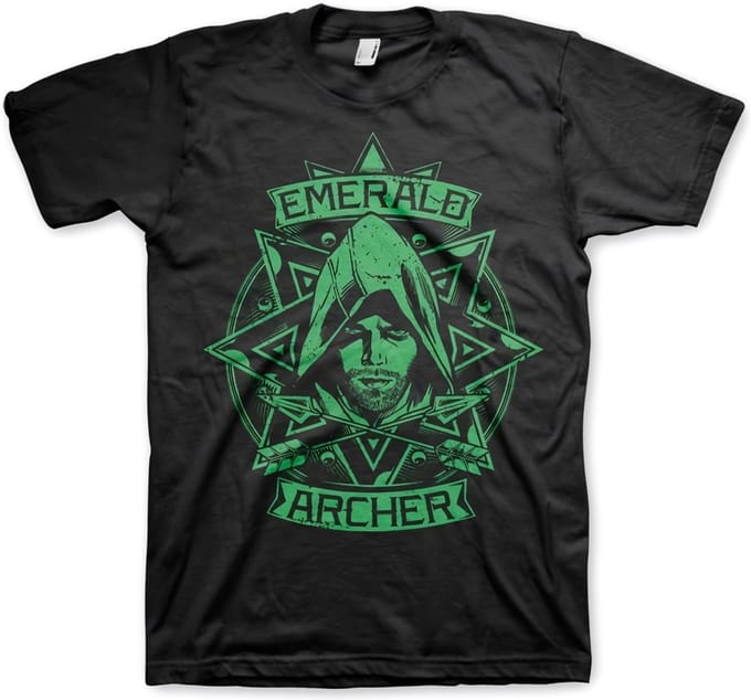 DC Comics Arrow Heren Tshirt -M- Emerald Archer Zwart