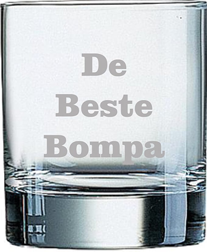 Whiskeyglas gegraveerd - 20cl - De Beste Bompa