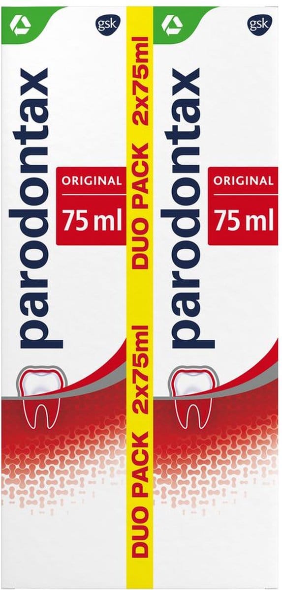 Parodontax - Original - dagelijkse - Tandpasta - tegen bloedend tandvlees - 2x75 ml