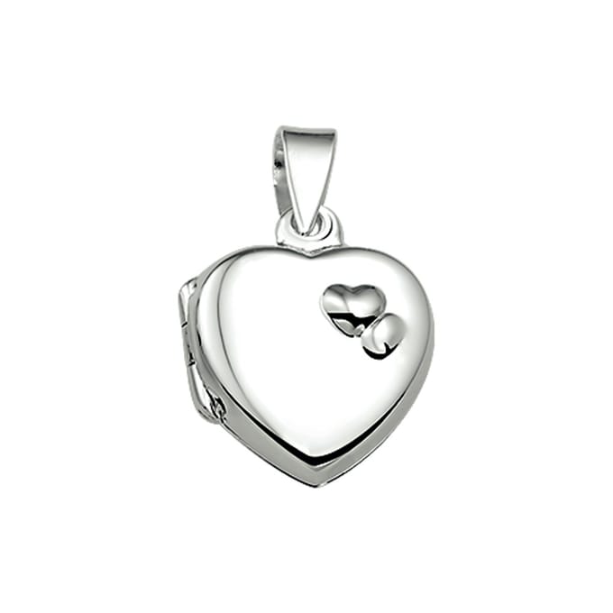 Glams medaillon hart - Zilver