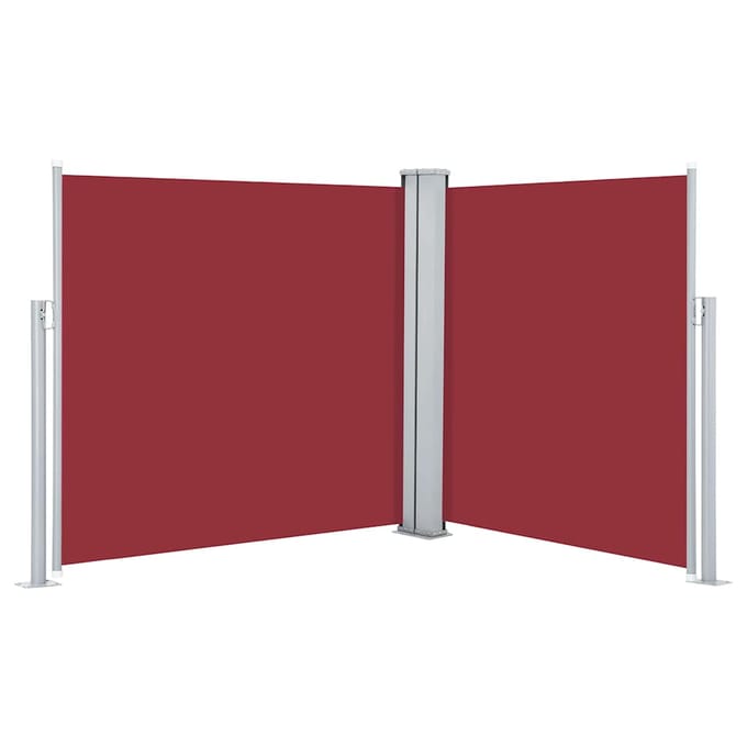 vidaXL - Windscherm - uittrekbaar - 120x600 - cm - rood