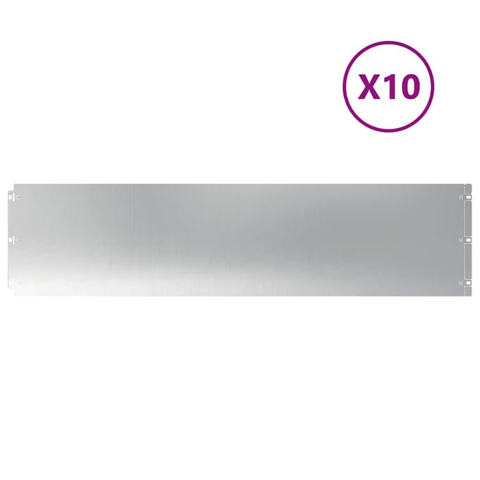 vidaXL - Gazonranden - 10 - st - 25x103 - cm - gegalvaniseerd - staal