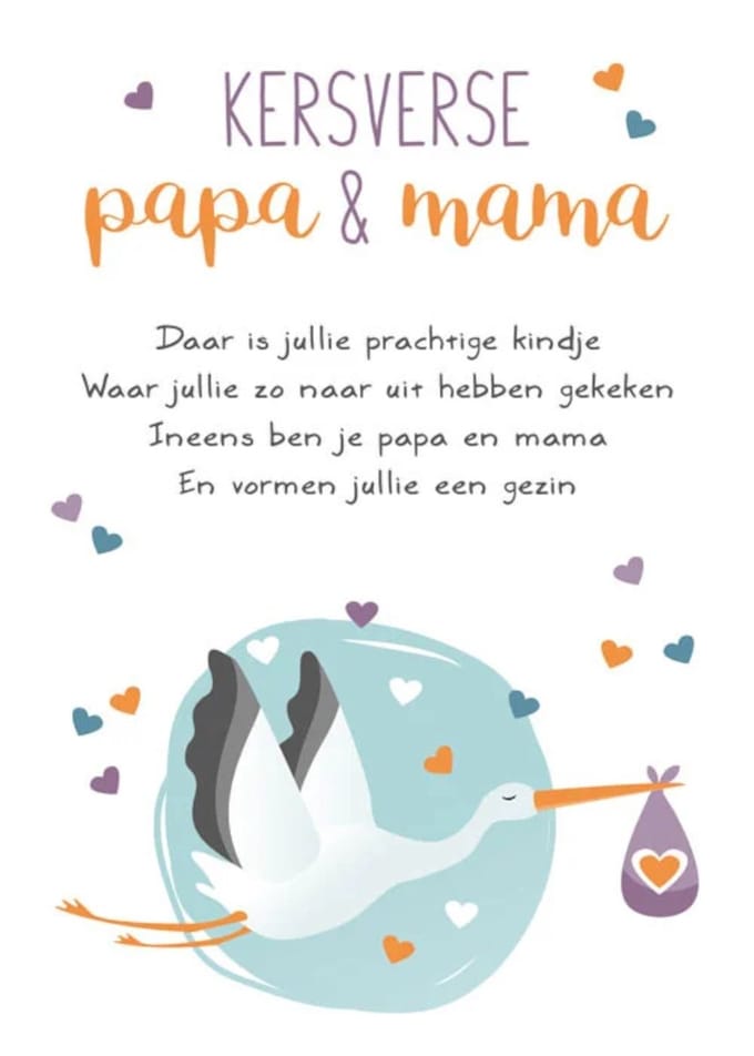 Kaart - Artige - Intense - Kersverse papa & mama - TE003-C