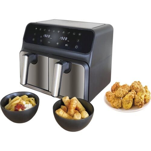 Unold Hete lucht friteuse met dubbele kamer en dubbele zone