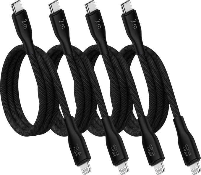 Usb C naar geschikt voor iPhone kabels - Geschikt voor Lightning naar usb C - Oplaadkabel - 4 stuks - 2 meter - Voordeelbundel
