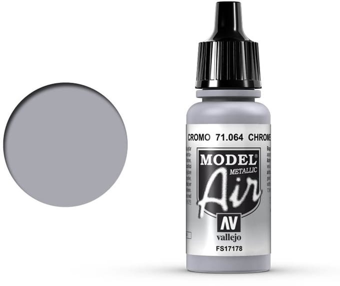 Vallejo Hobbyverf Acrylverf - 71064 Model Air Chrome - Acryl Verf flesje - 17 ml