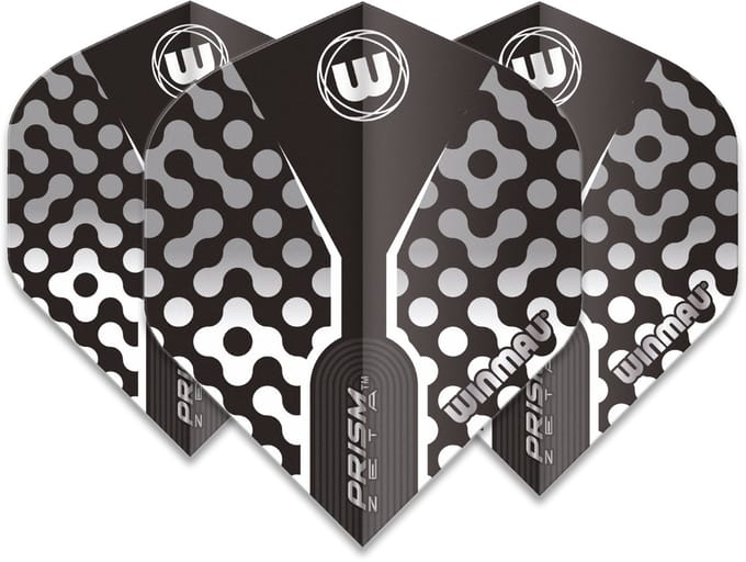 Winmau Prism Zeta Black & White - Dart Flights