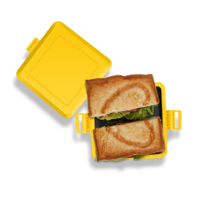 Plat à griller micro-ondes Croustillant Micro-ondes Petit-déjeuner Maker Gain de temps Rapide pour la cuisine L black