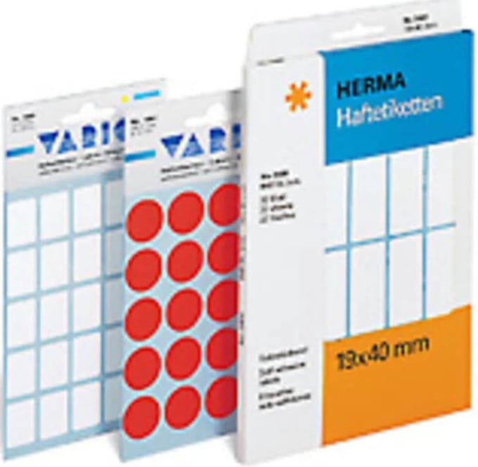 Herma 1866 Etiket Rond 12mm Fluor- Rood