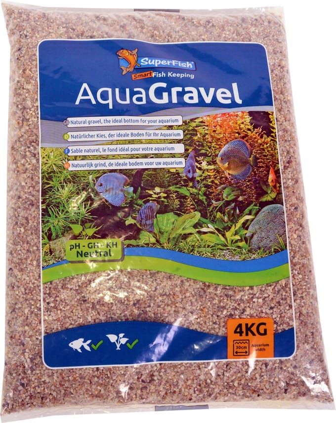 SuperFish Aqua Grind Licht aquariumgrind 4 kg | natuurlijke bodembedekking 1-2 mm 1-2MM