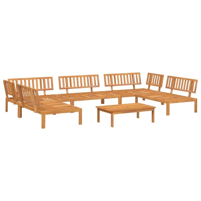 vidaXL - 6-delige - Loungeset - pallet - massief - acaciahout
