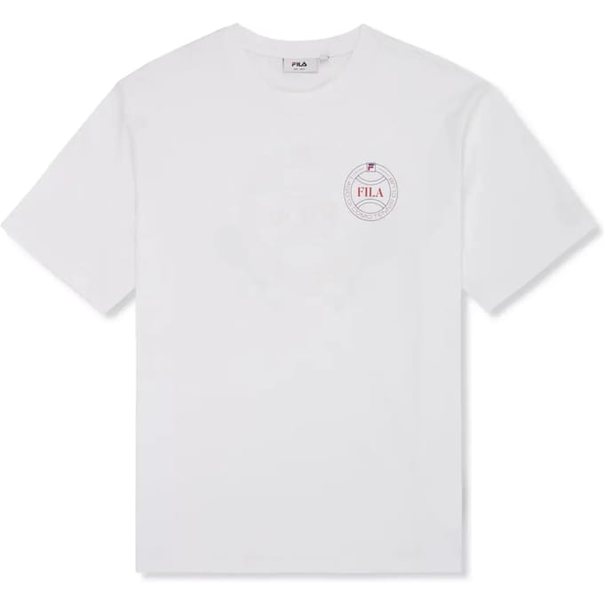 Fila T-shirt Heren - Wit - Katoen - Maat XL