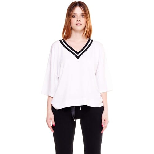 Sweaters Leone 1947 Woman V Collar Black Boring