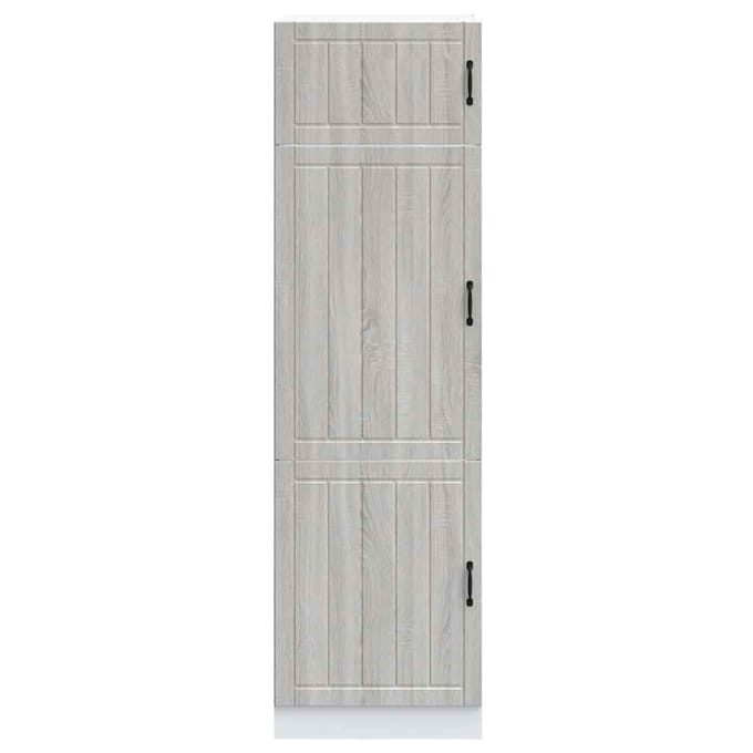vidaXL - Keukenkast - Lucca - bewerkt - hout - grijs - sonoma - eiken