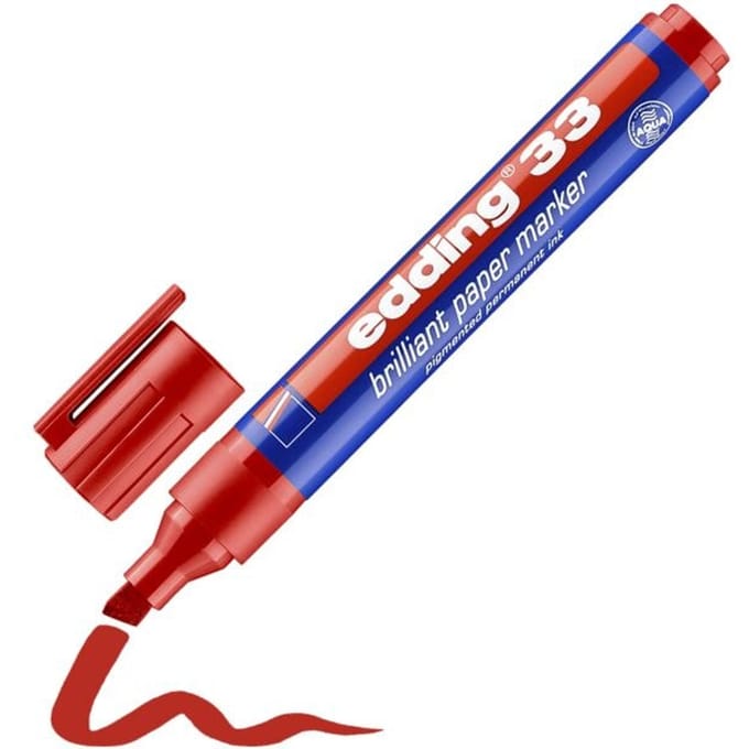 Decoratie Brilliant papiermarker Edding 33-02 rood