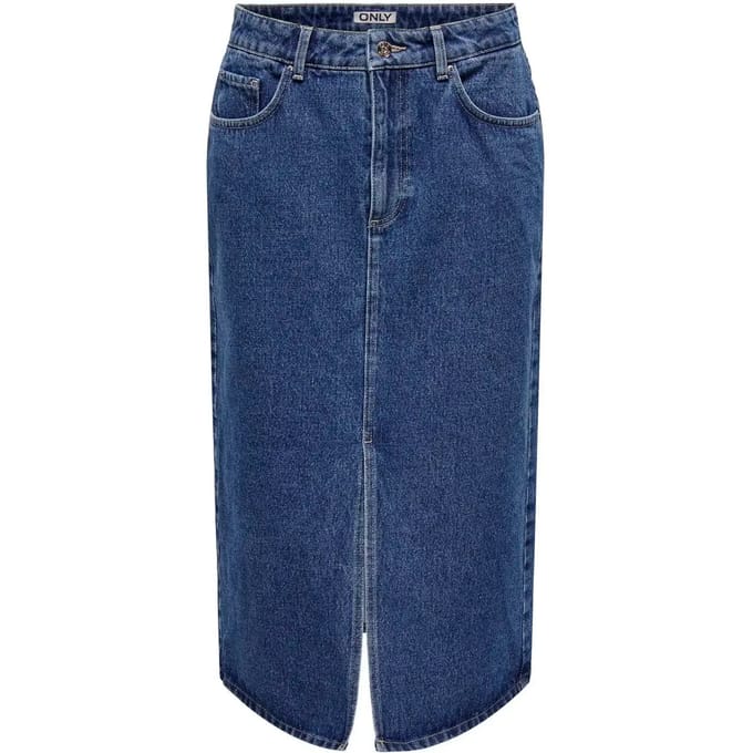 Midi-rokken Only 15319268 BIANCA-MEDIUM BLUE DENIM