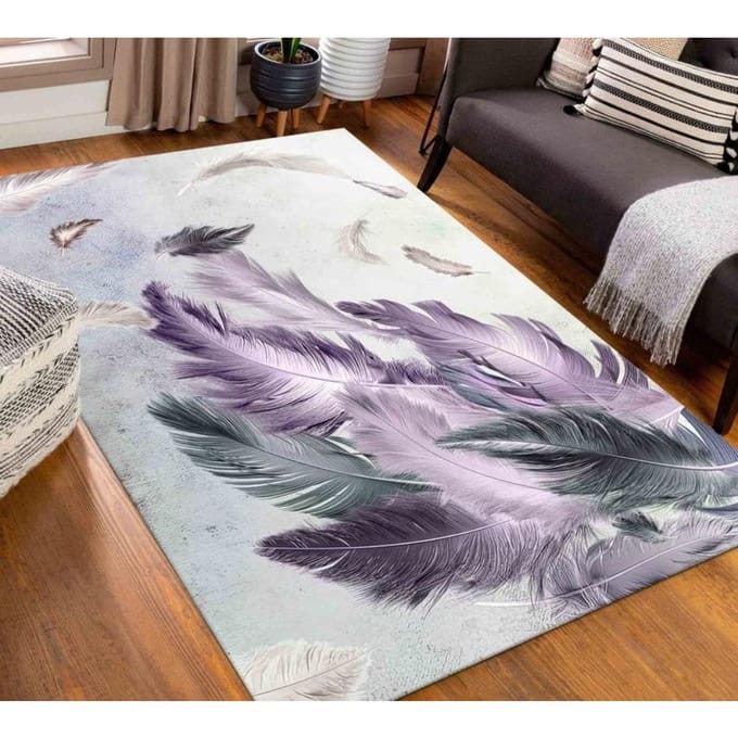Violet, Moderne, Accroché au mur, Zone, Tapis de chambre d'enfant, Paillasson, 60*90cm
