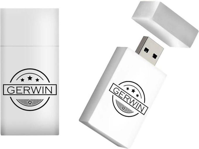 GERWIN naam kado verjaardagscadeau cadeau usb stick 16GB - naam cadeau, gefeliciteerd cadeau