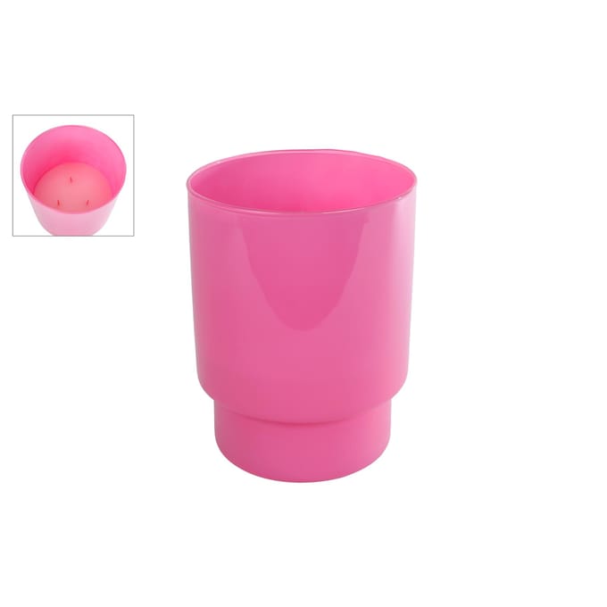 Kaars - 3 lonten - Paraffine - Roze - 40 uur brandtijd - Glas