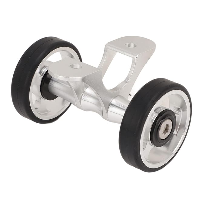 Fiets Spatbord Easywheel Spatbord Rollers Wielen Dubbel Wiel voor voor Brompton Vouwfiets voor Dahon Silver zilver
