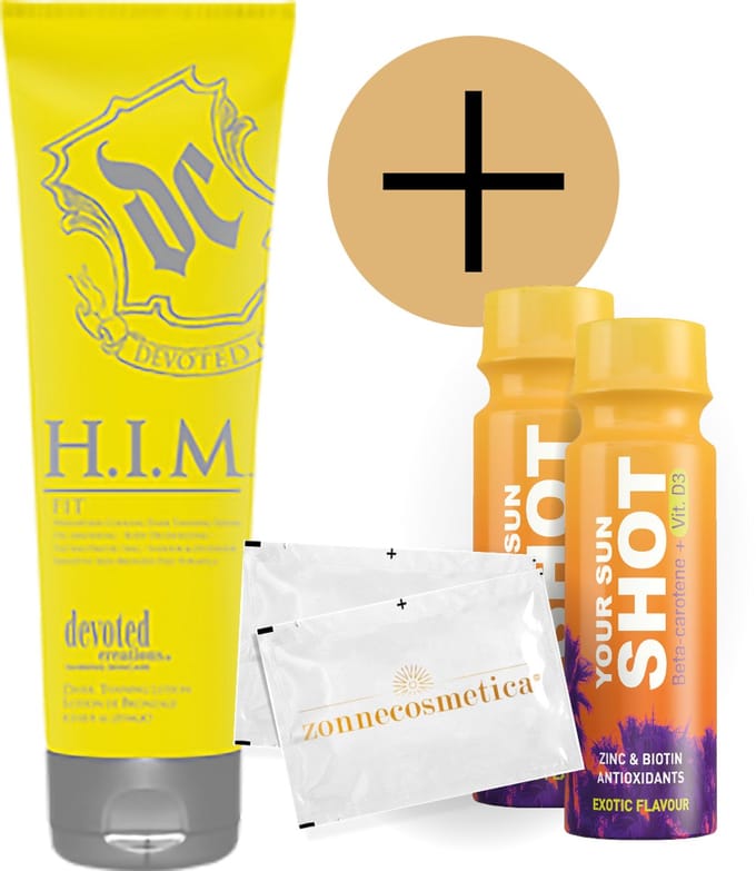 Devoted Creations - H.I.M. Fit + 2 Your Sun Shots + 2 Verfrissingsdoekjes