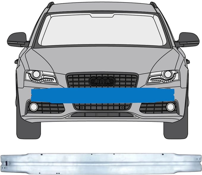 Versterking voorbumper / balk voor Audi A4 B8 2007-2016
