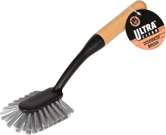 DoaBuy - afwasborstel mat zwart bamboe - afwasborstels hout