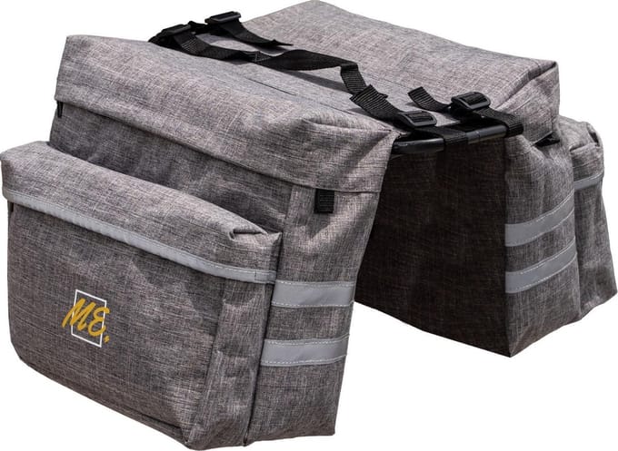 Dubbele fietstas - Compact 26L Draagbaar- Waterafstotend - Ritssluiting
