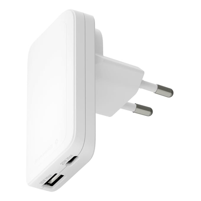 dbramante1928 Re-charge Pro Slim Oplader USB-C 30W en USB-A 30W - Wit