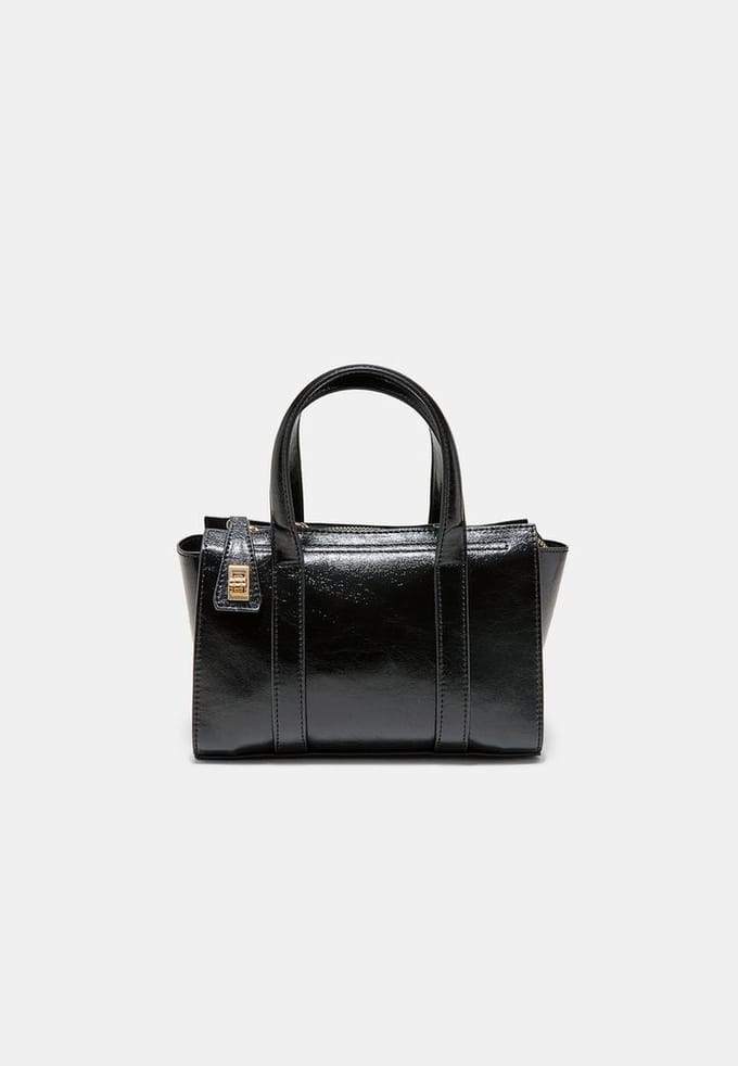 Stradivarius Kleine tote tas met sluiting  Zwart OS