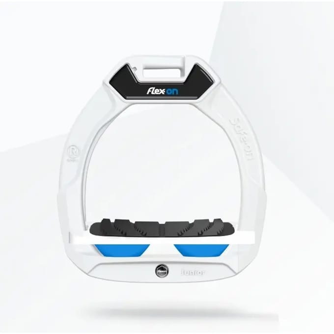 Veiligheidsstijgbeugels Rijhoek Grip Wit/Blauw Kind Flex-On Safe-On