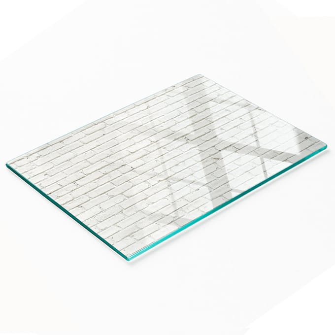 Gehard multifunctioneel decoratief glazen paneel met baksteenmotief, 80x52 cm