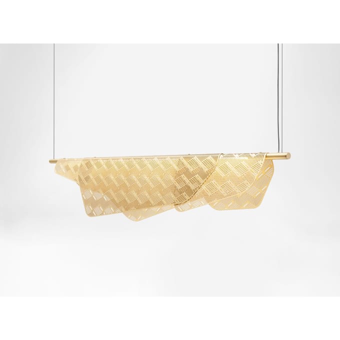 Petite Friture MEDITERRANEA 100 CM Dimbare Hanglamp Geborsteld Messing