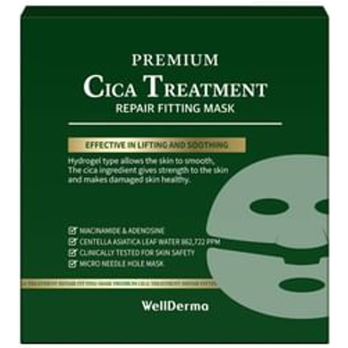 WellDerma - Premium Cica Treatment Repair Fitting Mask Set 2025 Version - 25g x 4 pcs